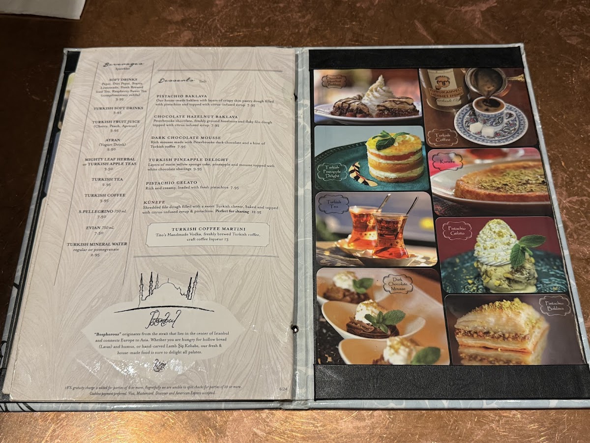 Menu Bosphorous Turkish Cuisine - Winter Park-4