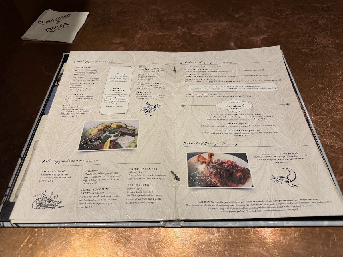 Menu Bosphorous Turkish Cuisine - Winter Park-7