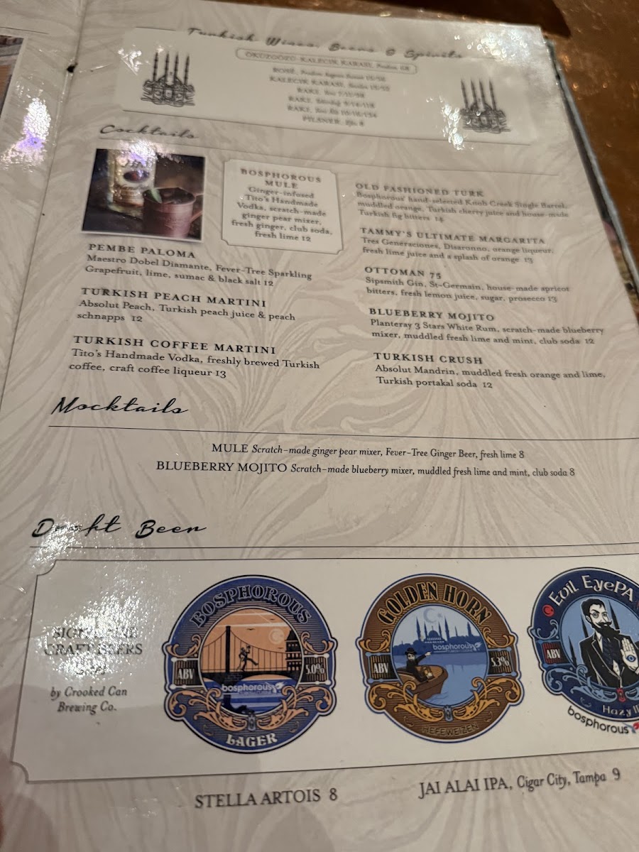 Menu Bosphorous Turkish Cuisine - Winter Park-8